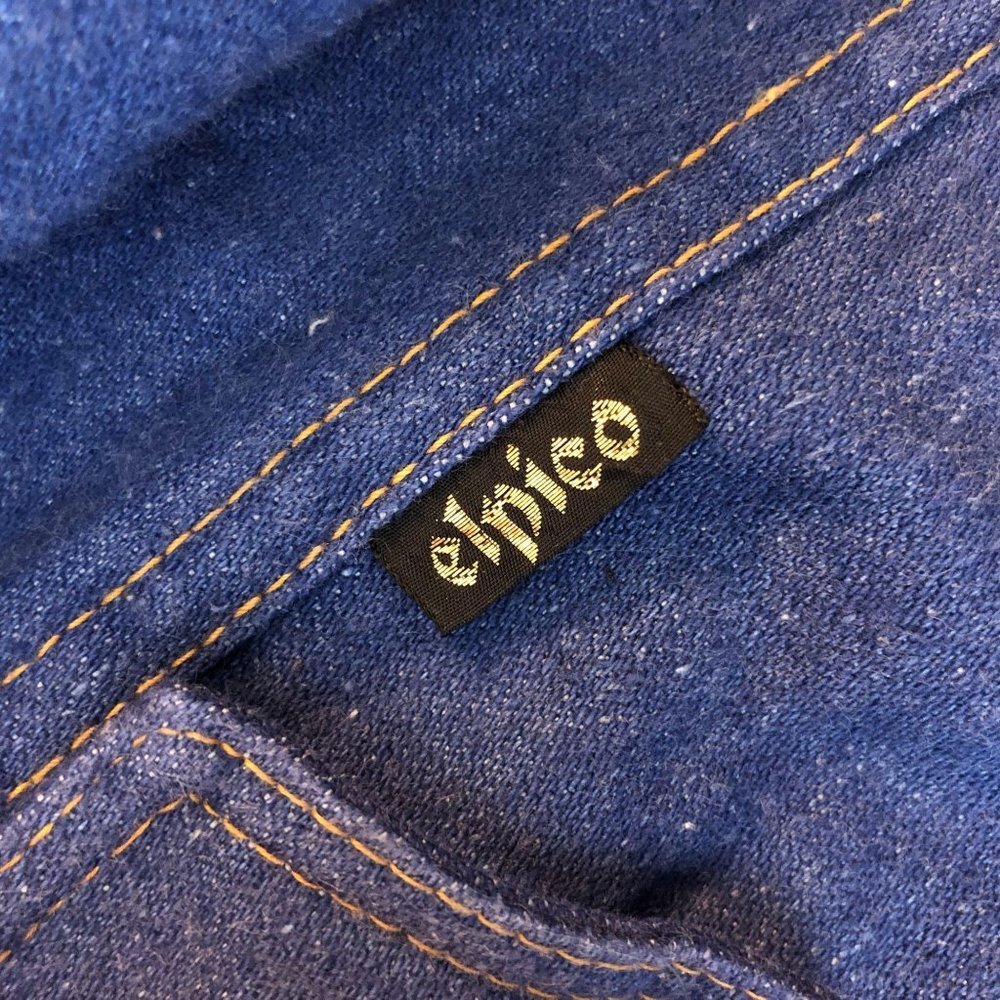 elpico Womens Denim Jacket Vintage Retro Trucker Purple Blue 26 US L - Picture 3 of 4